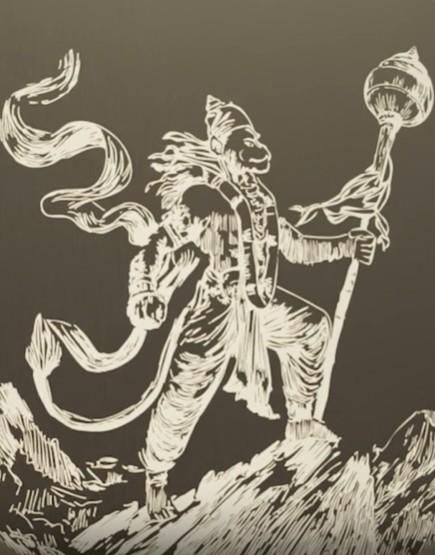 Protector Hanuman Pendant with Chain
